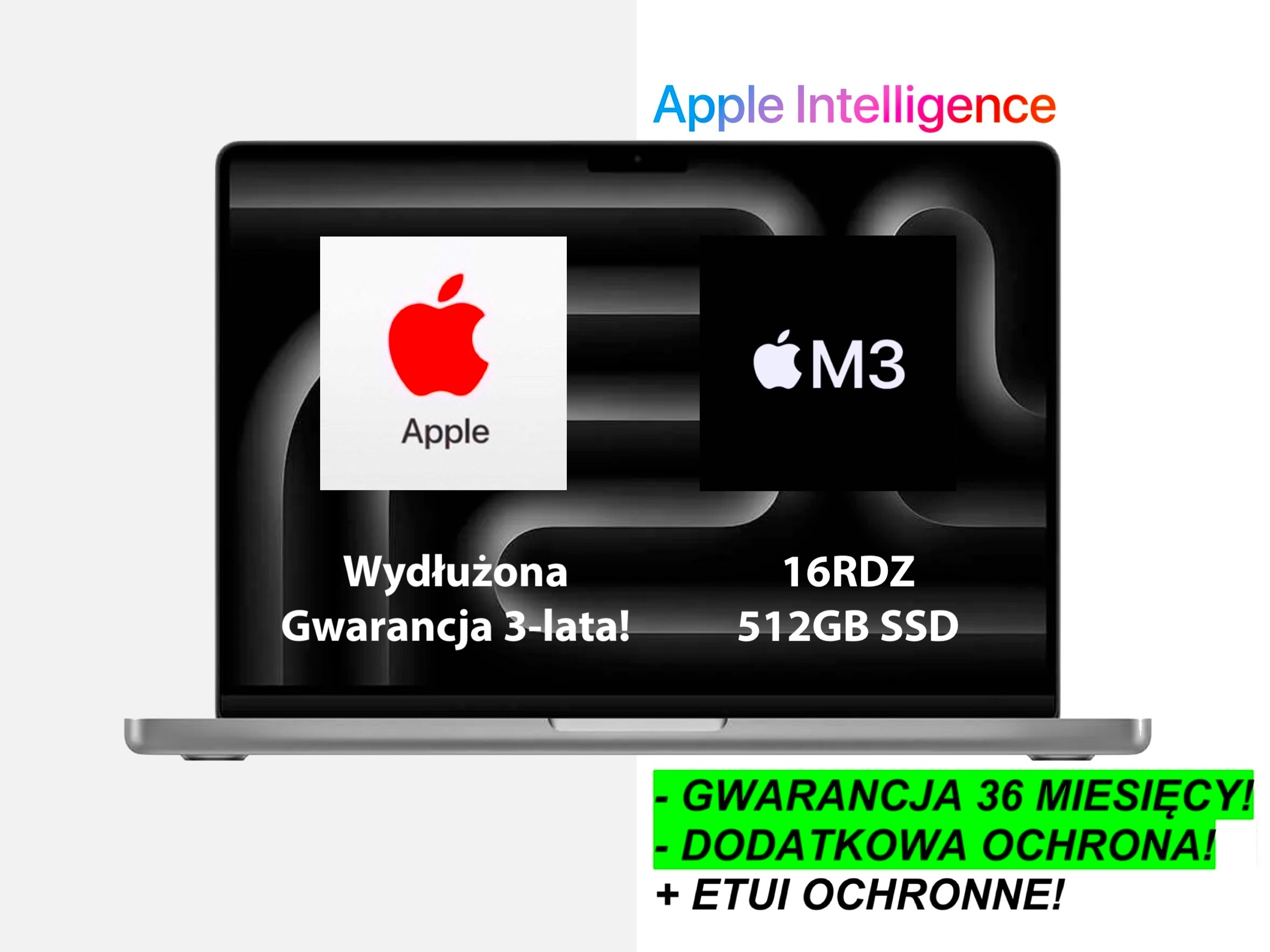 Apple MacBook Pro M3 2023 14,2'' 120Hz 8GB 512GB SSD macOS Gwiezdna Szarość