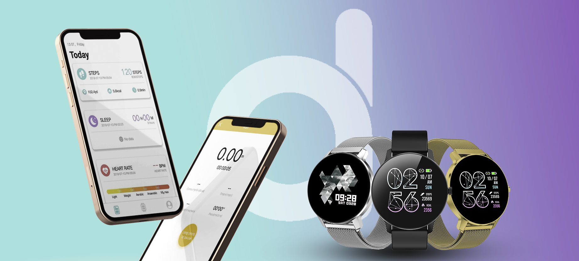 Smartwatch Bemi ARI+2 paski/metalowy/PL miedź Kompatybilność systemowa Android iOS