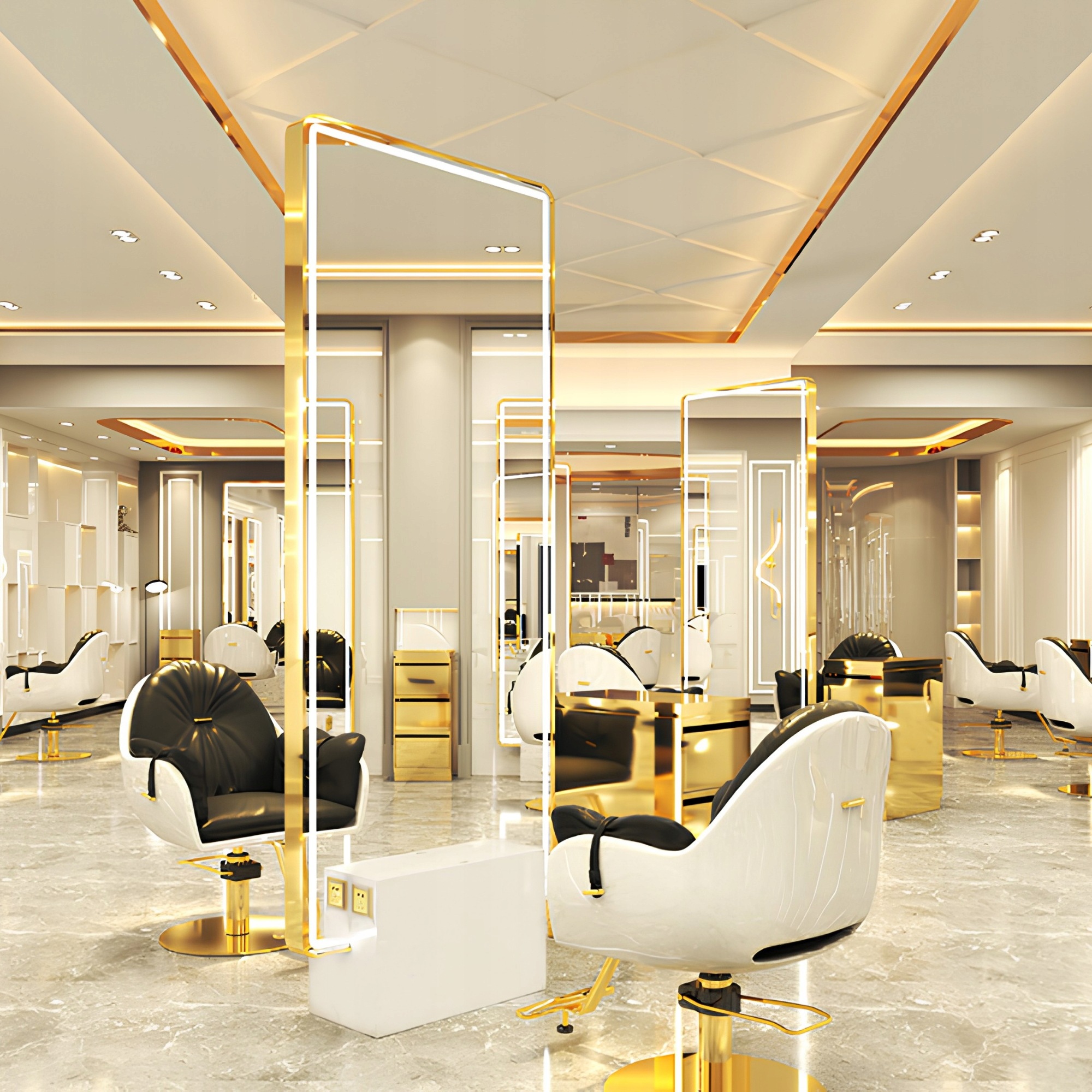 Konzola Kadeřnická konzola Barberská Zrcadlo Kadeřnická 200x80 Led