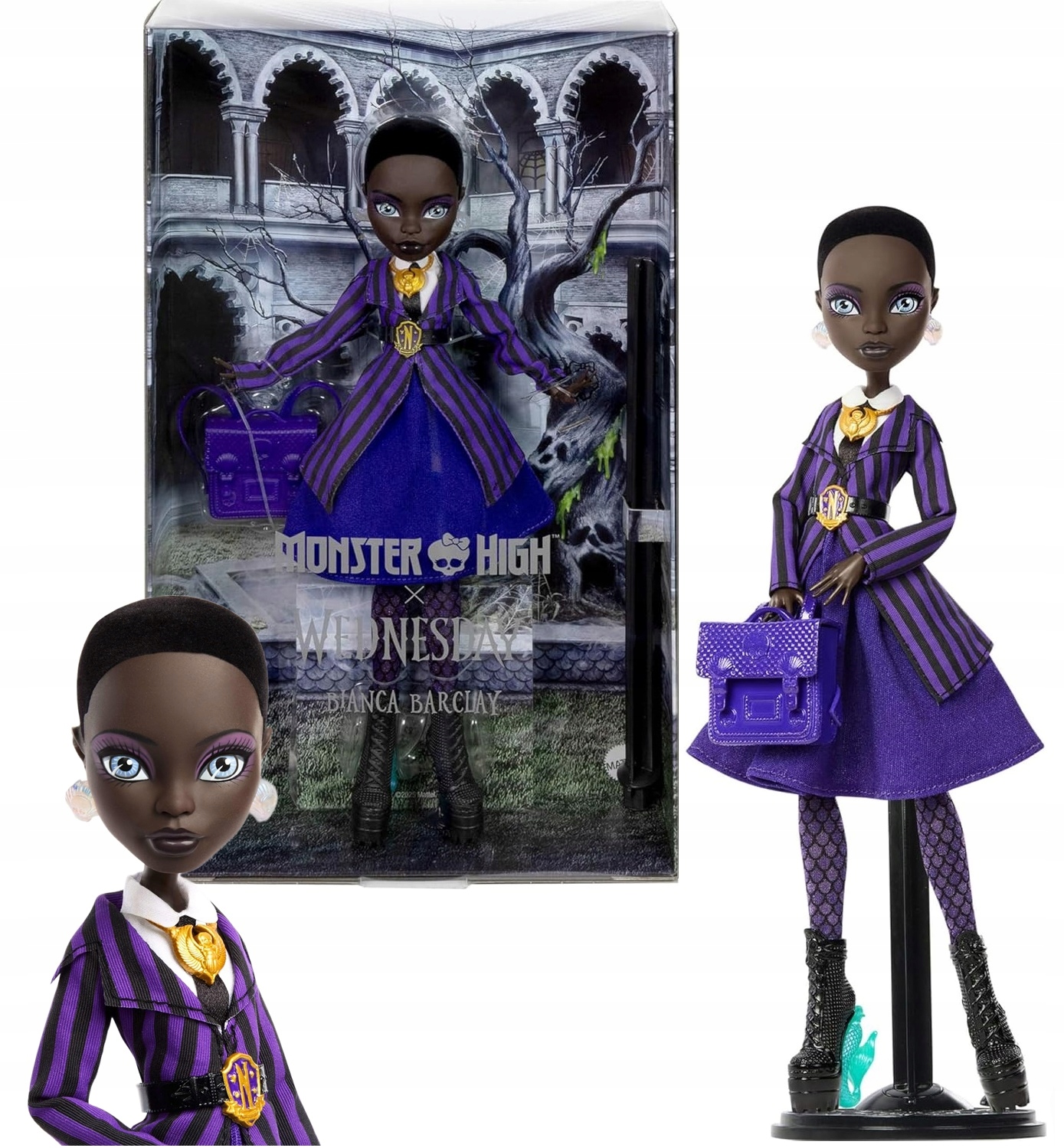 Lalka Monster High x Wednesday Bianca Barclay 29 cm JDR71