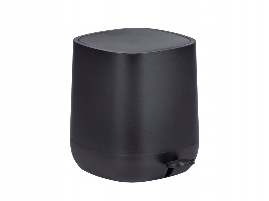 Levně Koupelnový koš s pedálem Davos, černá podložka, 5 L, Wenko