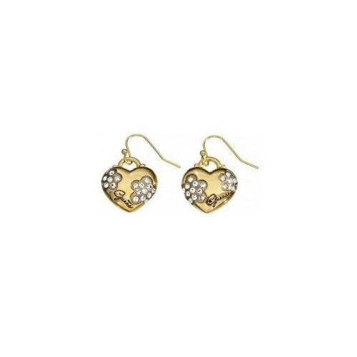 Náušnice dámské zlaté Guess zirkon květina