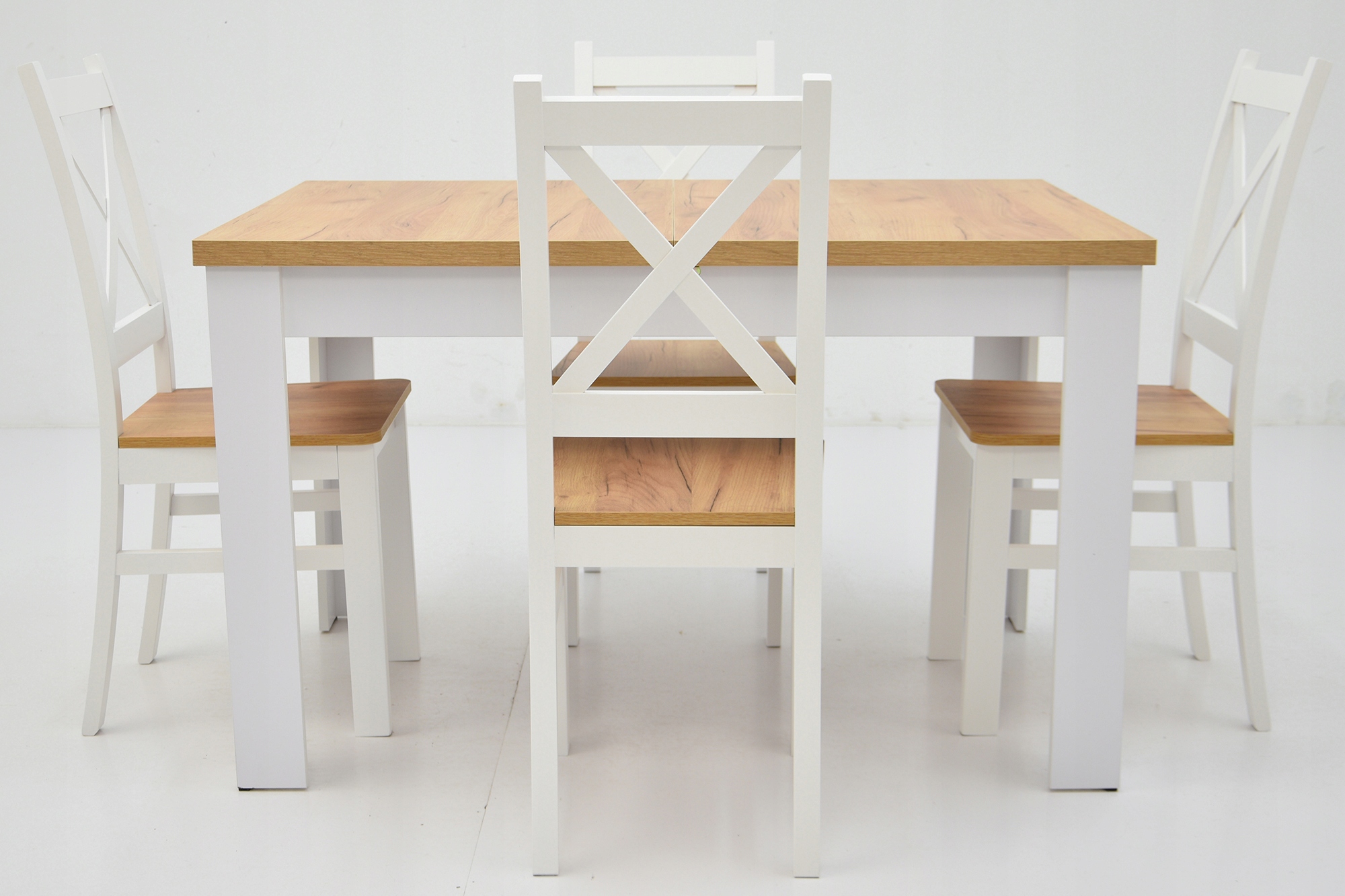 Zestaw Stół i 4 krzesła Krzyżak DĄB CRAFT Kolor blatu dąb craft