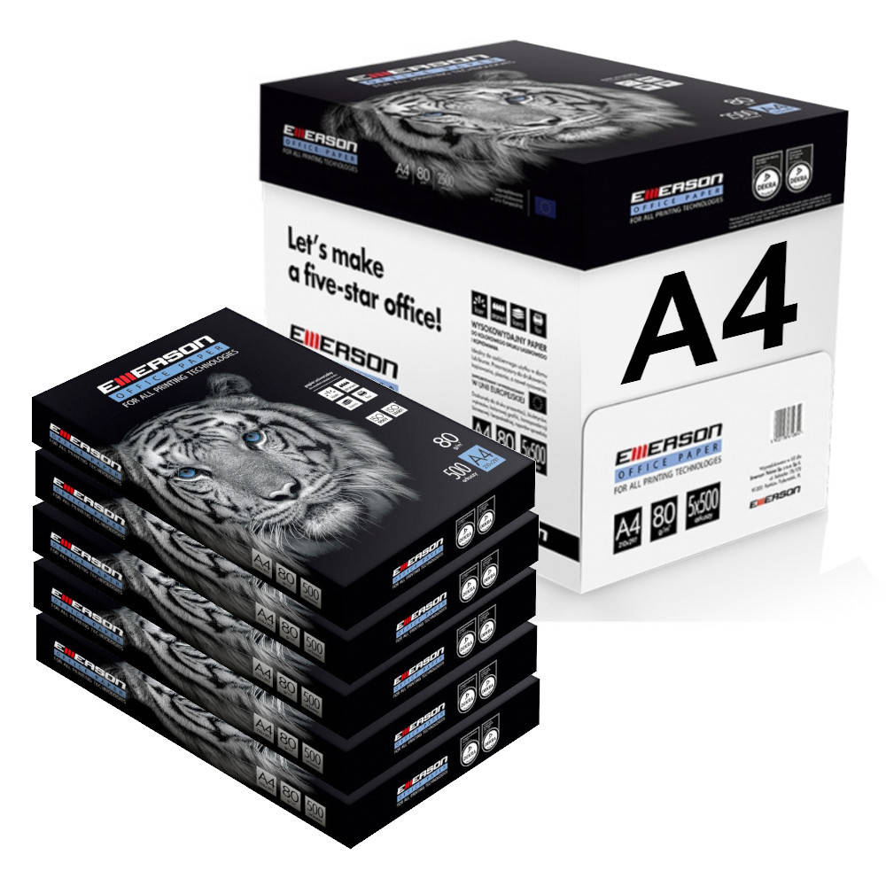 

Papier xero Emerson Tiger A4 80g klasa C (5ryz)