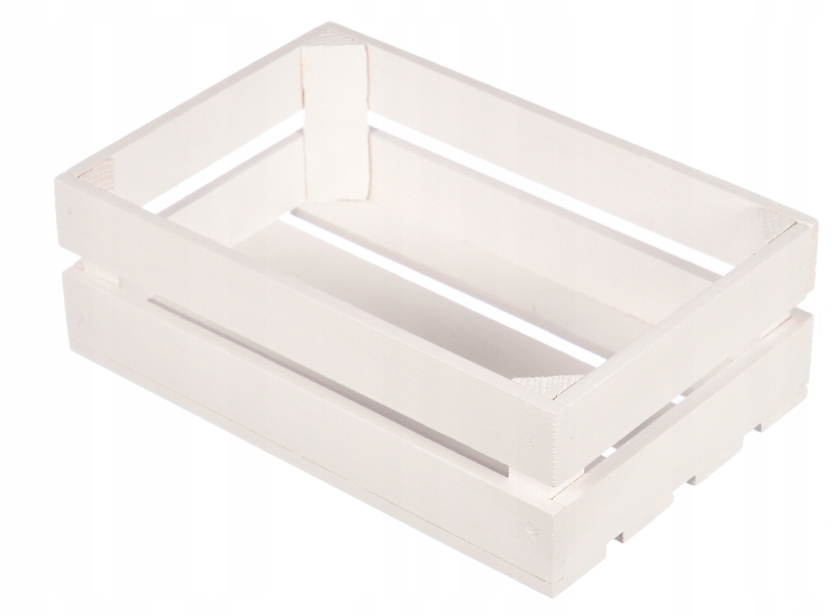 

Biała Drewniana Skrzyneczka