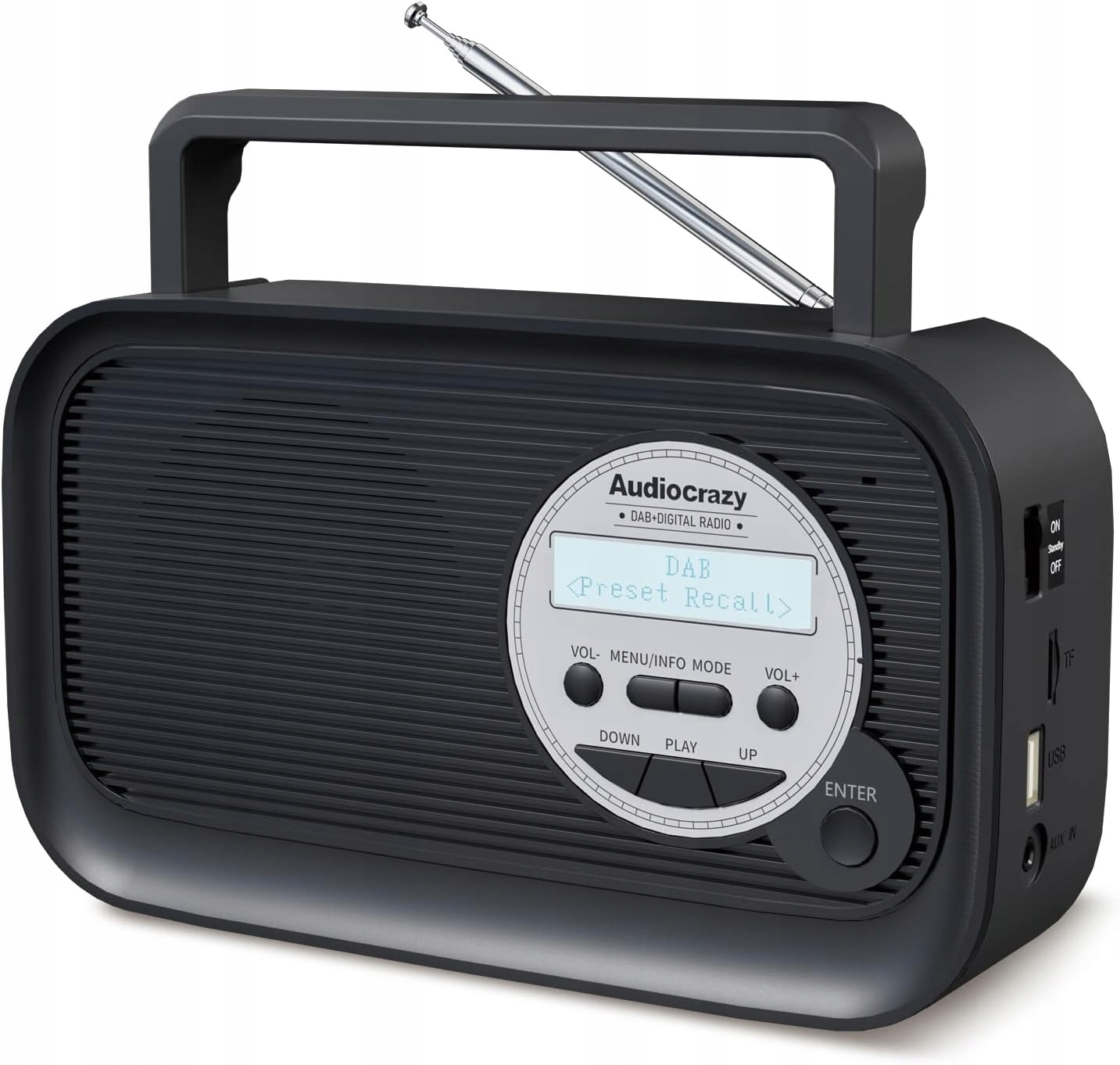 Radio Audiocrazy DAB/DAB Plus/FM // Bluetooth , USB , karty SD, AUX