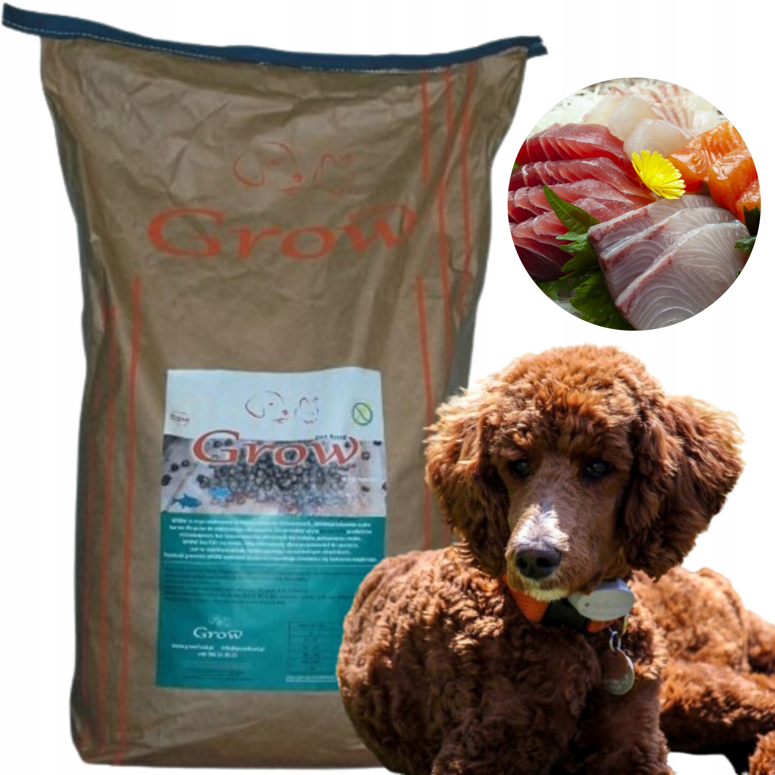 Levně Grow Kachna S Rybou Pro Dospělé Psy Malých A Středních Plemen Bez Lepku Suché Krmivo Pro Dospělé Psy 7 kg