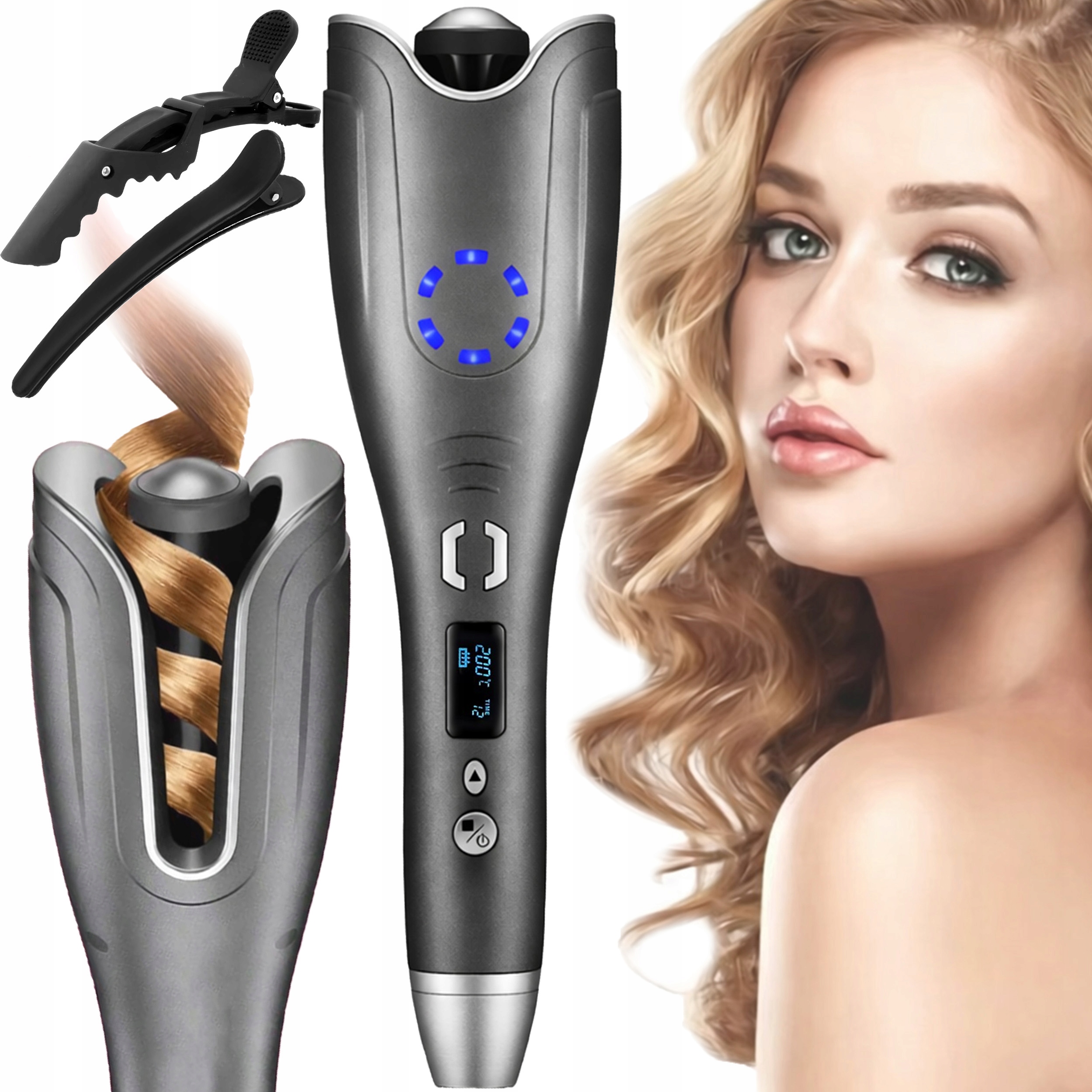 Lokówka Automatyczna Obrotowa Keratynowo Ceramiczna Regulacja Timer 50W