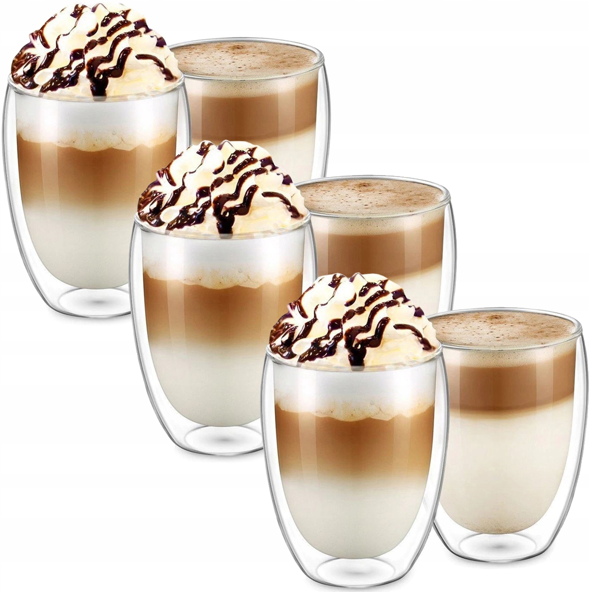 

Szklanki Termiczne 350ML Do Kawy Latte Zestaw 6SZT