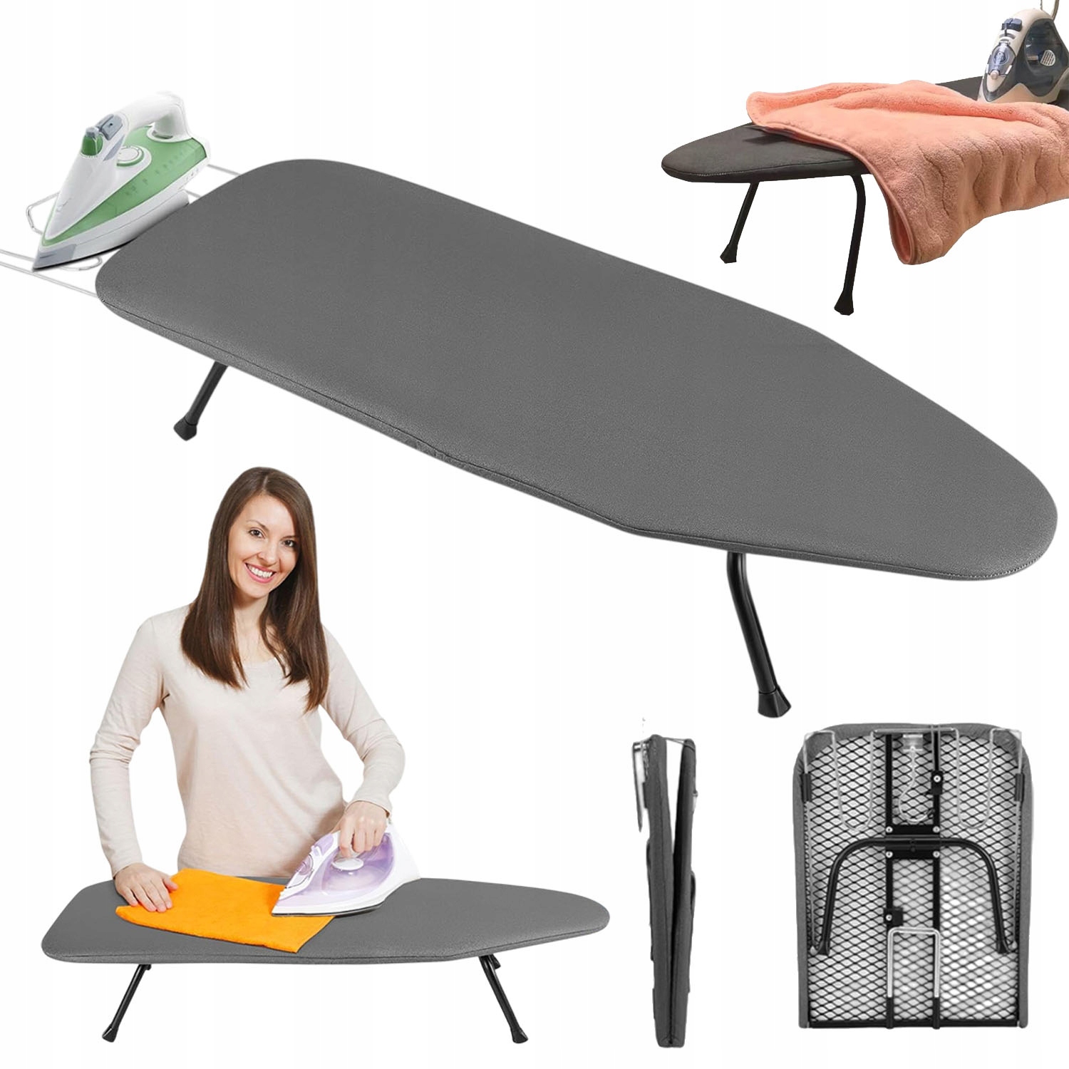 Mini Žehlicí Prkno Na Psací Stůl Zesílené Velkým Panelem, Pevné A Odolné