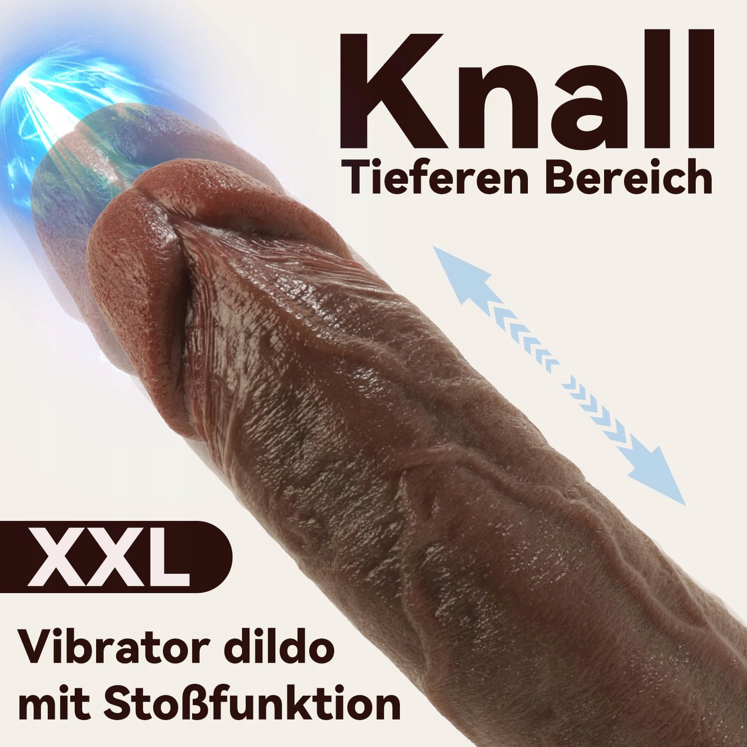 REALISTISCHE Wibrator XXL 30CM Elektryczny Dildo Czarny — miniatura 5