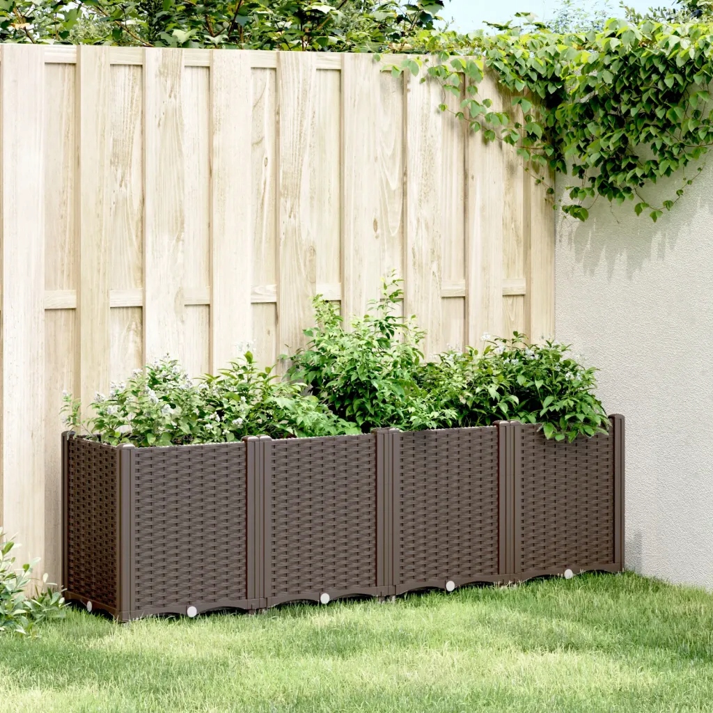vidaXL Zahradní truhlík hnědý 160 x 40 x 53 cm Pp