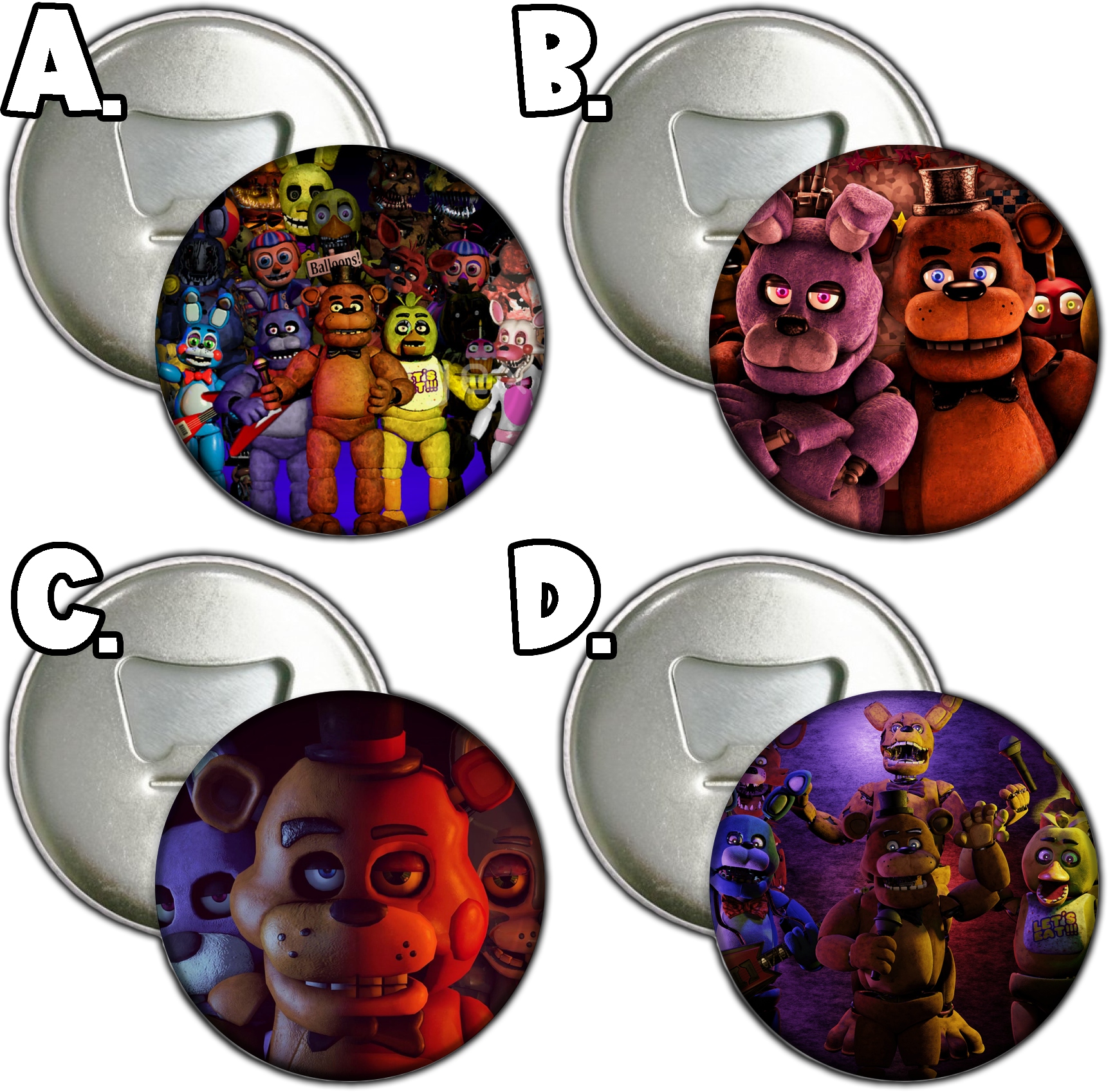 MAGNES Z OTWIERACZEM FIVE NIGHTS AT FREDDY'S FNAF NA PREZENT ŚWIĘTA EAN (GTIN) 5902666738431