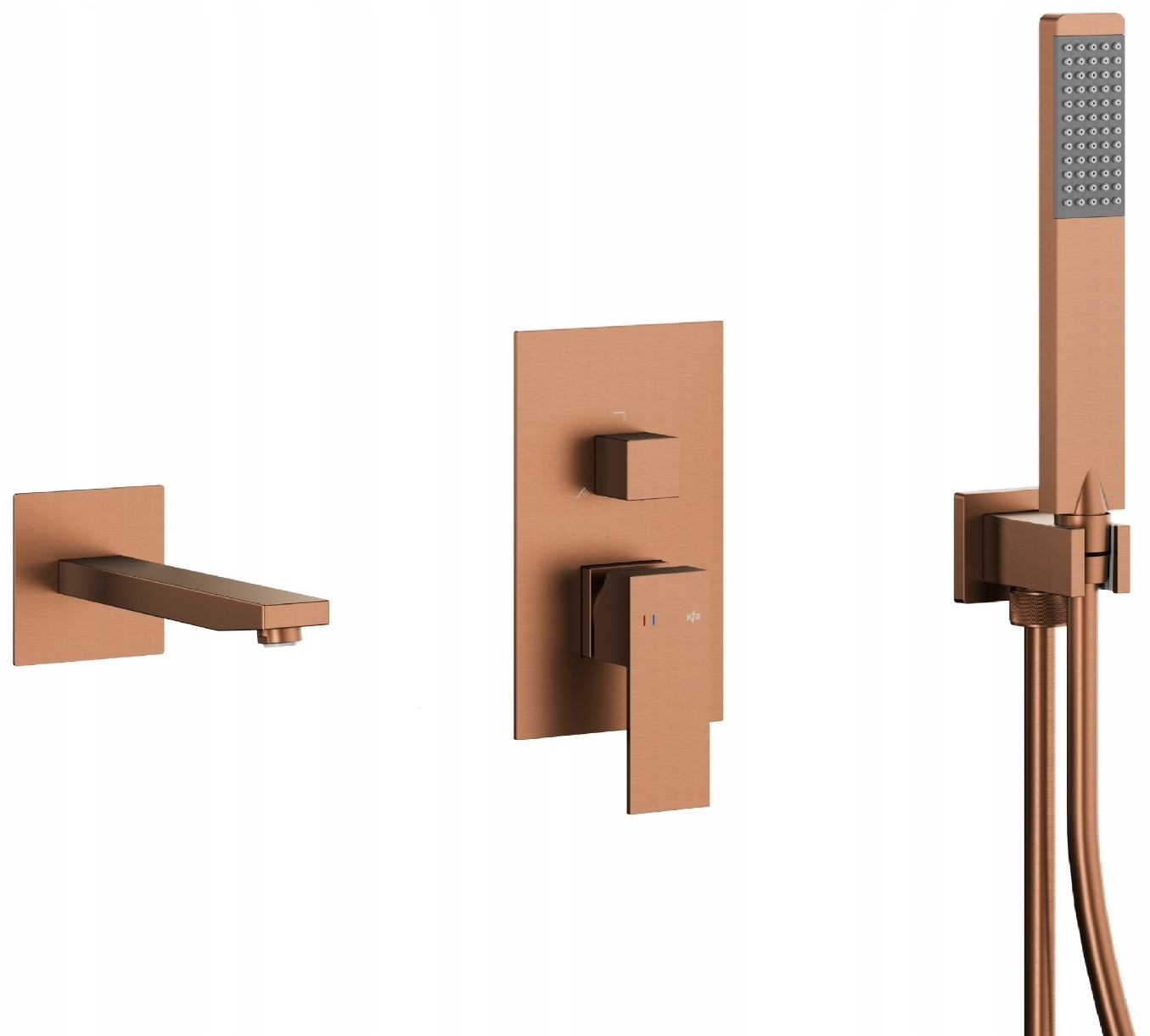 Kfa Podomietkový Vaňový Set S Logom Batérie, Brushed Rose Gold Pvd