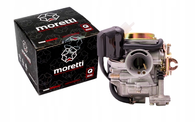 

Gaźnik Moretti GY6 50cc 4T, p.18mm Metalowa Pokryw