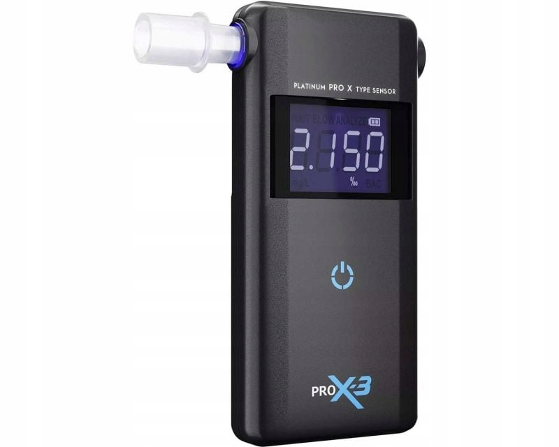 Elektrochemiczny Alkomat Pro X-3 Szybki i Dokładny 24msc Kalibracji Free