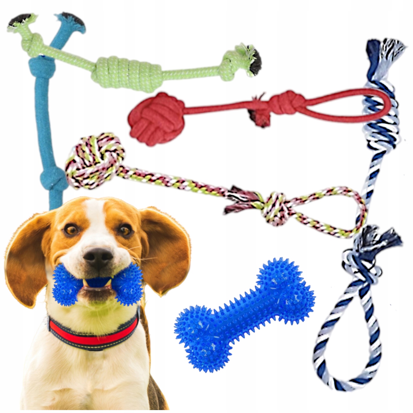 Levně Sada Hračka pro velkého psa 5 doplňků Gumová hračka