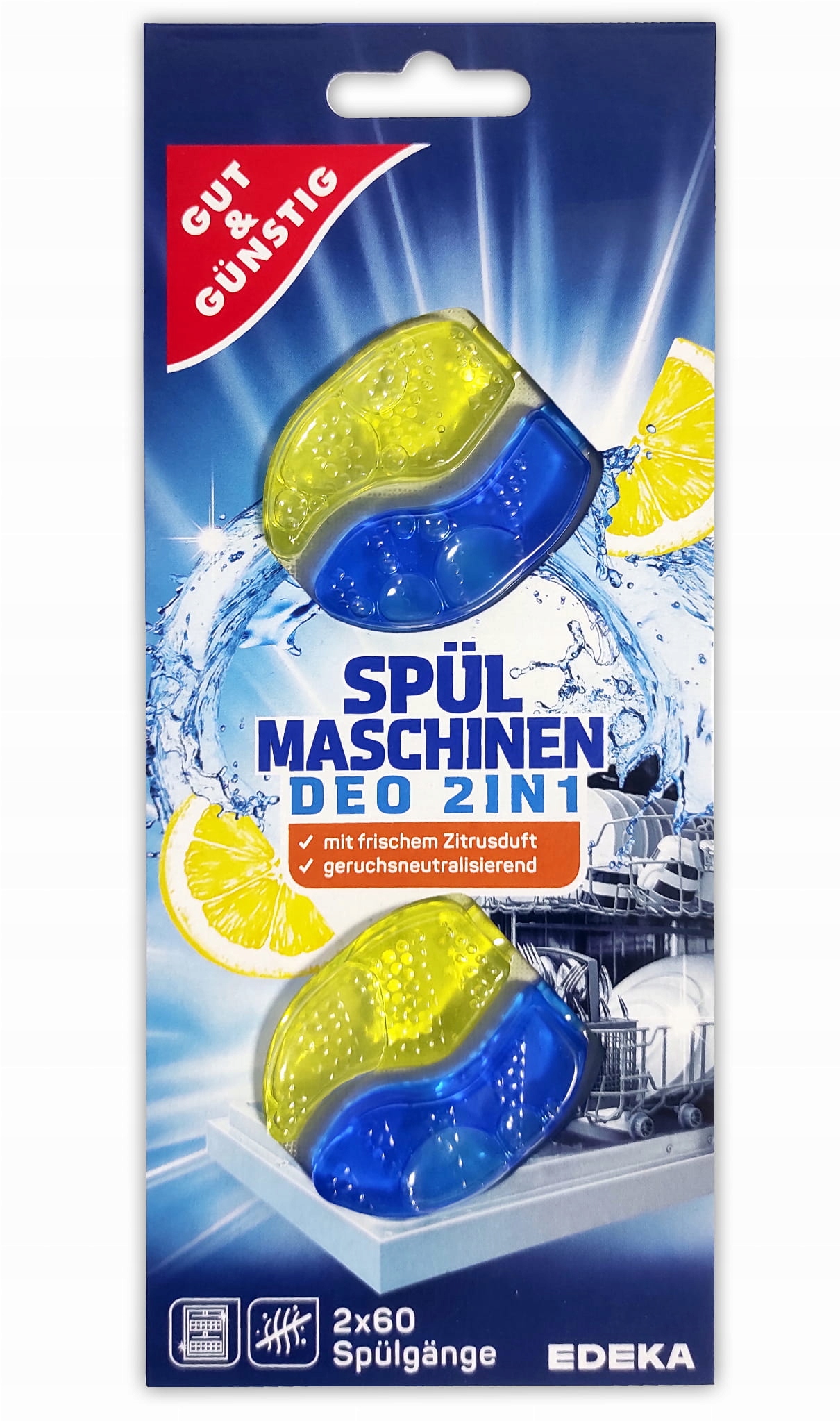

G&g Odświeżacz Lemon Zapach Zmywarka 2x60 De