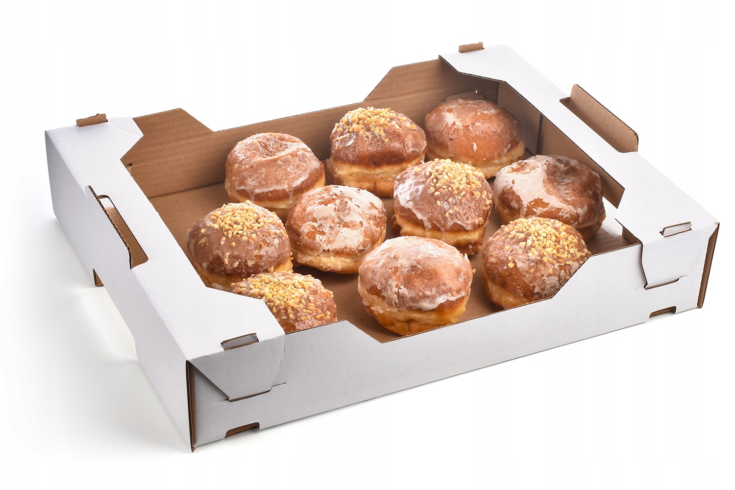 

Pudełko Na Ciasto Pączki otwarte 40x30x8 50szt.