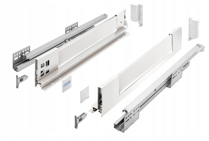 Szuflada Gtv Axis Pro Glass L550 H116 Średnia Szklany Bok 40KG Cichy Domyk