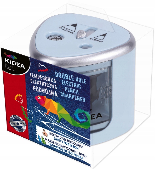 OSTRZAŁKA Biurowa STRUGACZKA Szkolna Temperówka Elektryczna Temperówki Mega Materiał plastik