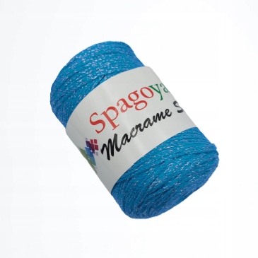 Sznurek włóczka Spagoyarn Macrame Silver 2 mm 029