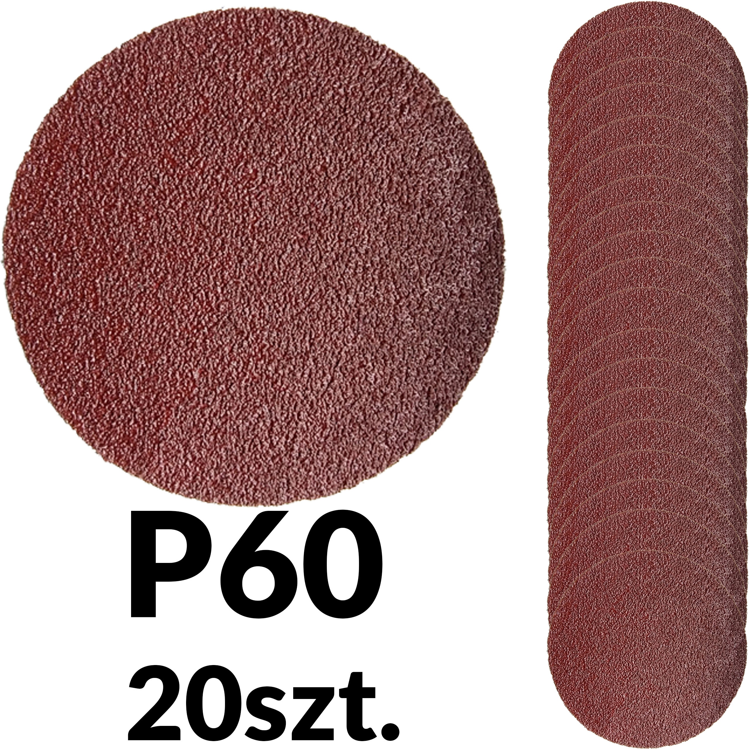 Alfatools Papier Ścierny 125 Krążek Samoprzylepny Na Rzep Do Szlifierki P60