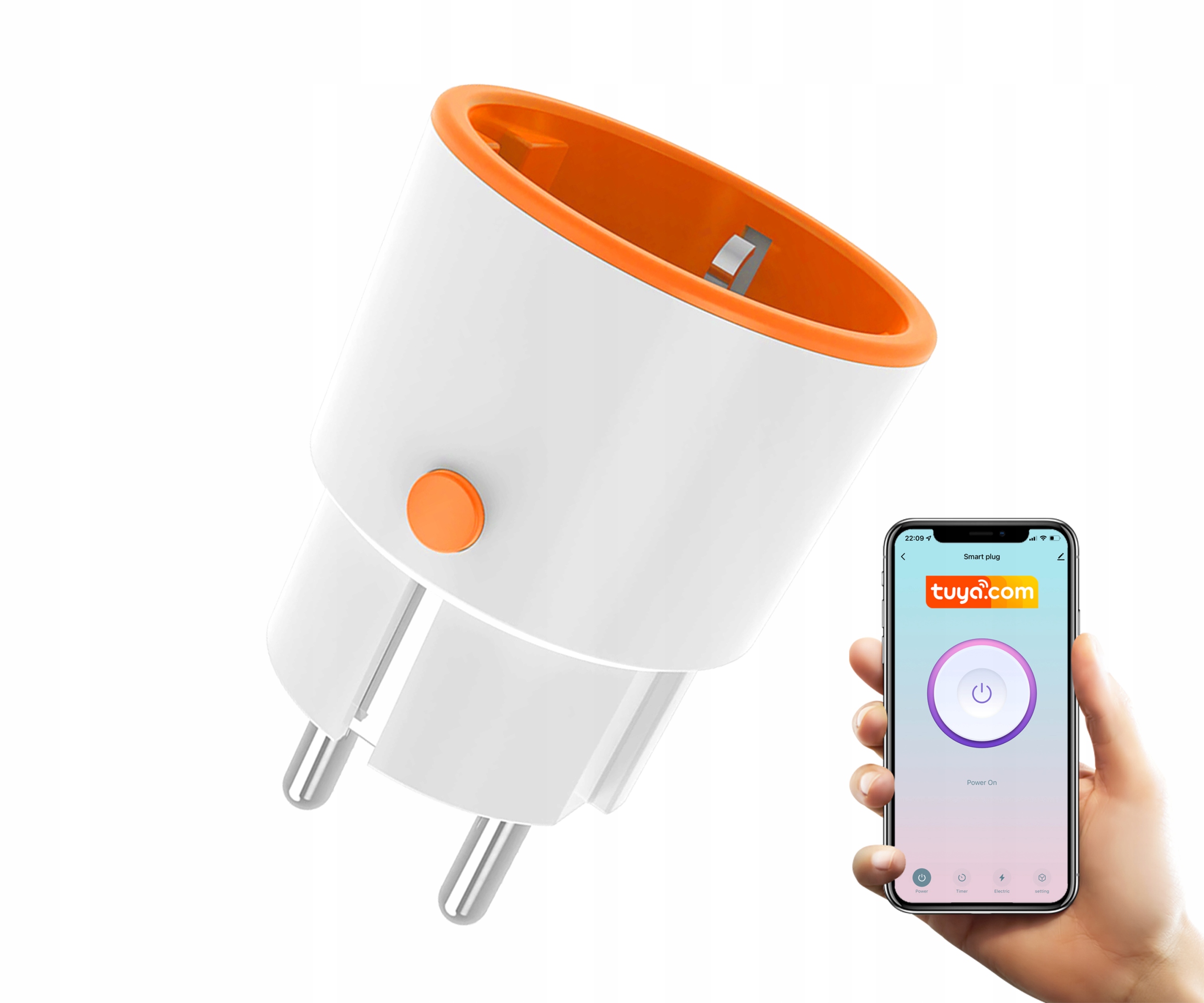 

Gniazdko Wtyczka ZigBee Tuya 3680W pomiar prądu