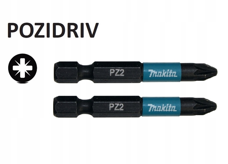 

Bity udarowe Impact Black! PZ2-50mm 2szt Makita
