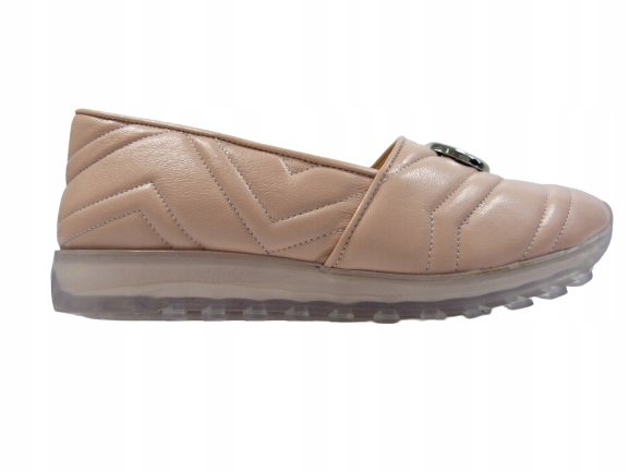 Růžové dámské kožené polobotky Karino 38