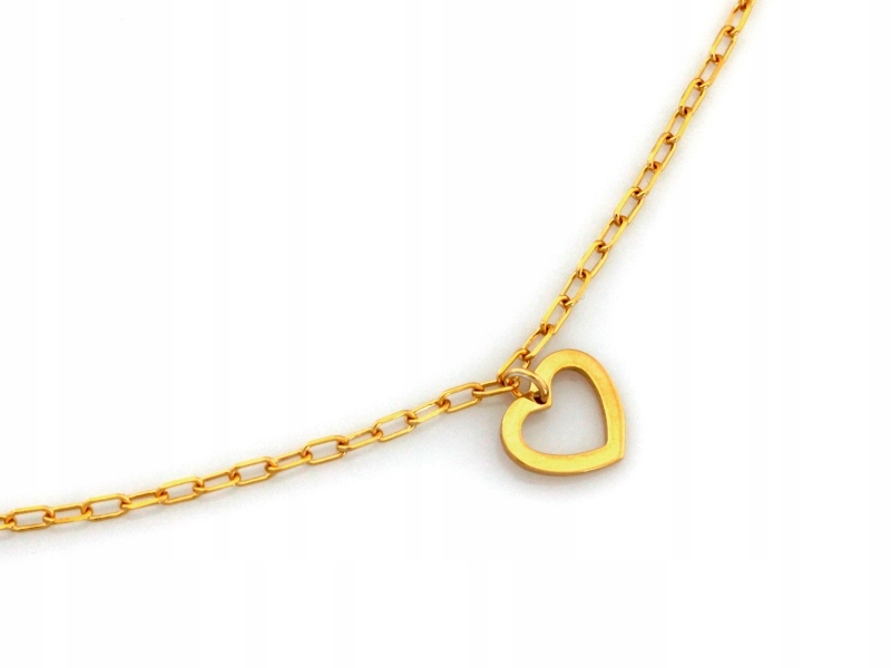 Stříbrný dámský náhrdelník 925 2.93 g s pozlaceným srdcem, nastavitelný 45 cm pro ni
