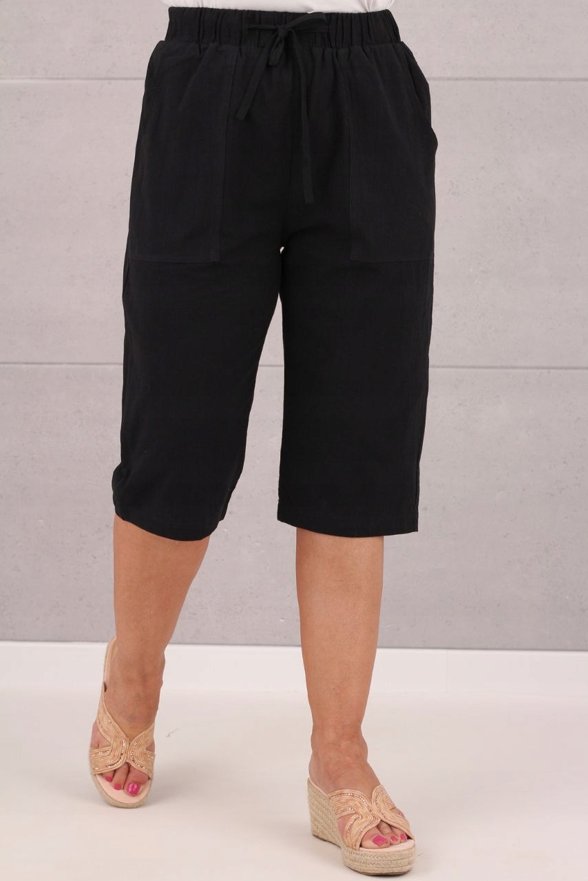 SPODNIE RYBACZKI DUŻE ROZMIARY BAWEŁNIANE NA GUMCE LUŹNE OVERSIZE Stan (wysokość w pasie) wysoki