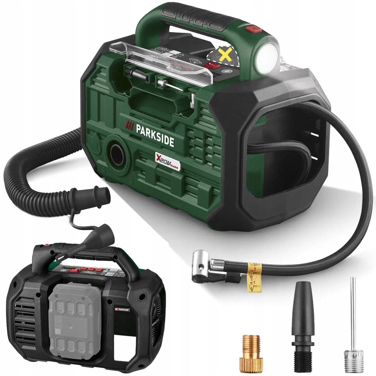 Sprężarka Akumulatorowa Parkside Pka 20-LI C3 20 V Pompka Kompresor 10 Bar