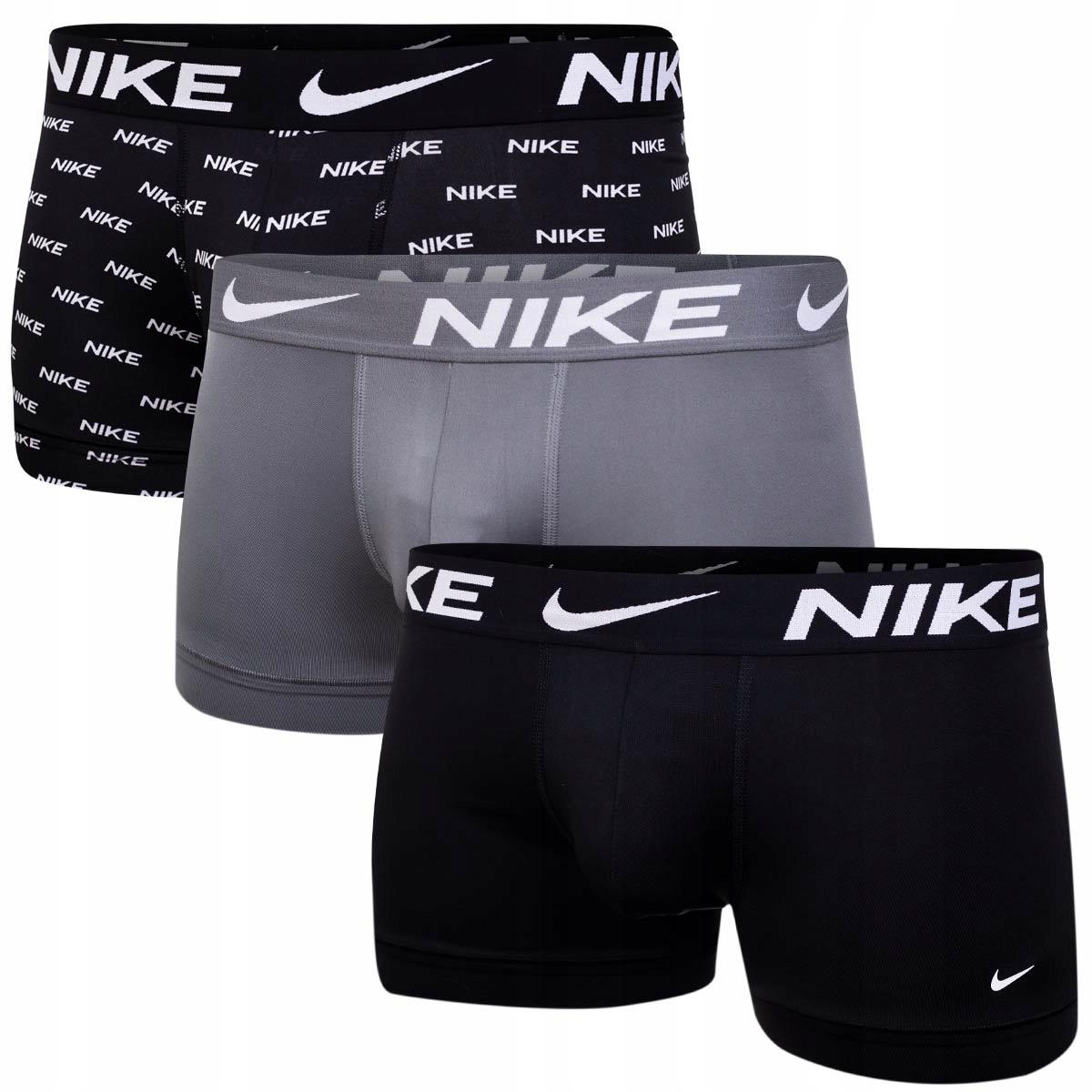 Nike Bokserki Męskie Trunk 3PK Czarne/szare r.XL
