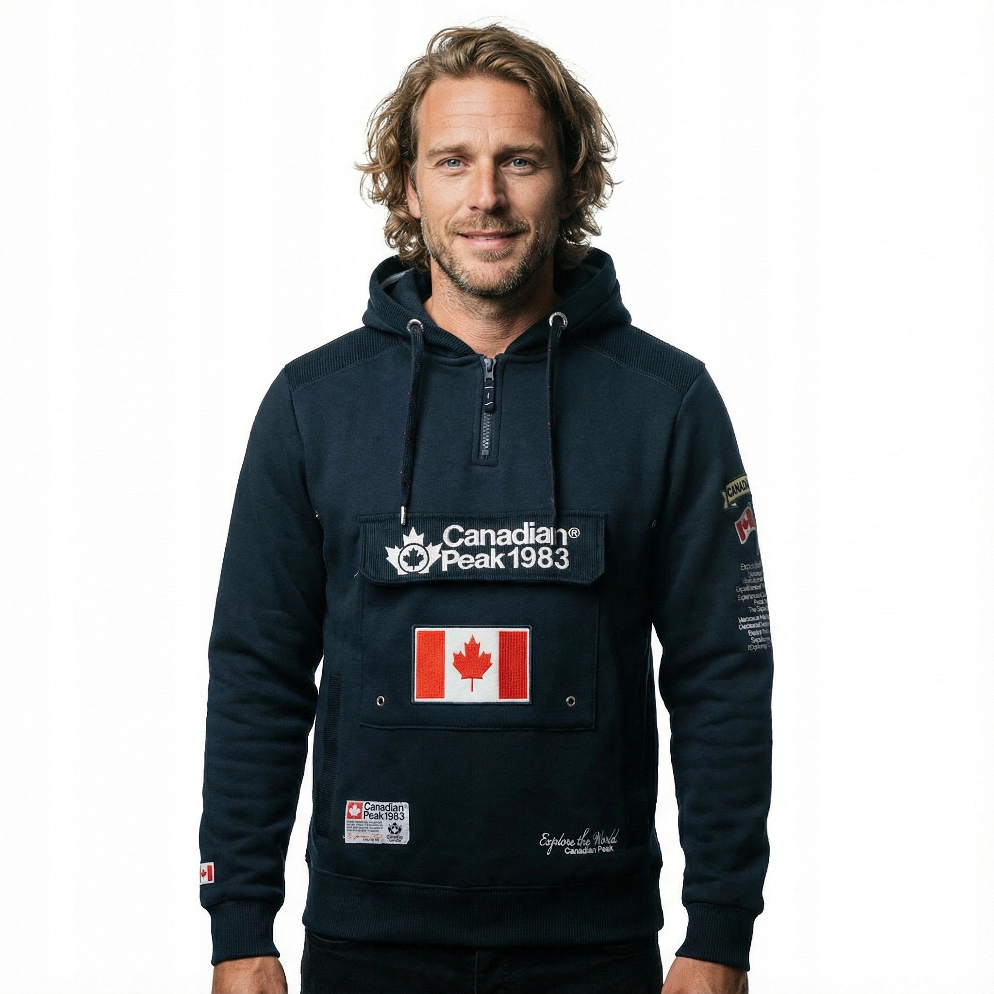 Pánská mikina Canadian Peak Galapagos sportovní s kapucí klokanka pohodlná