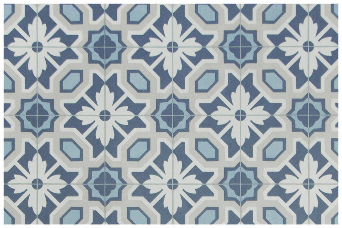 

2 m Niebieska Wykładzina Pcv Nova Płytki Patchwork