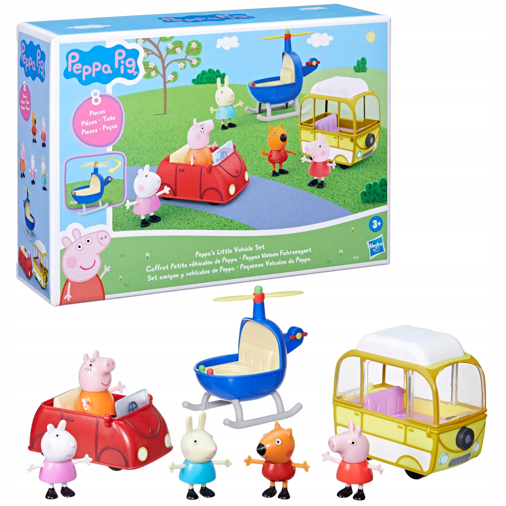 Sada Figurek Papry Peppa , Obytný Kamerový Auto, Vrtulník 5 Kusů Dárek Hračka