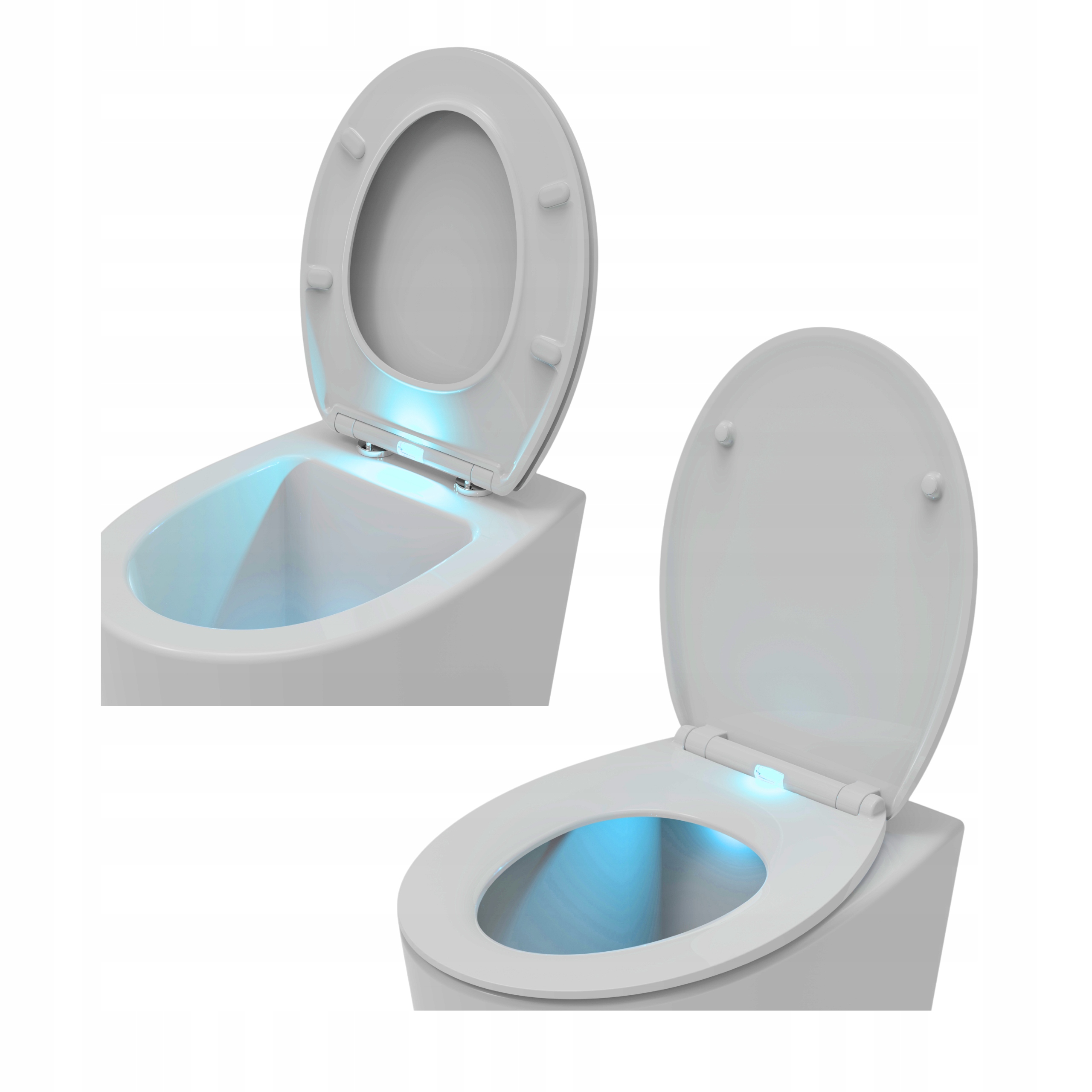 Sedací deska Wc Led Svítící V Noci Tichá Pomalu padající Univerzální Wc