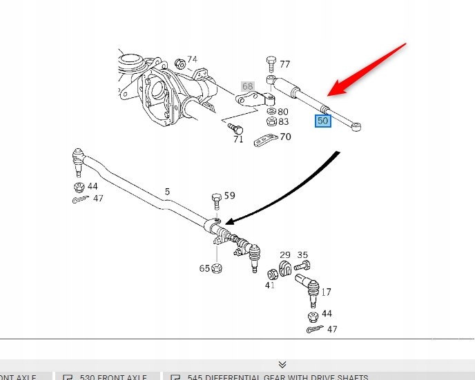 Tlumič Řízení Mercedes G W463 Mercedes Oe A4634630132 64