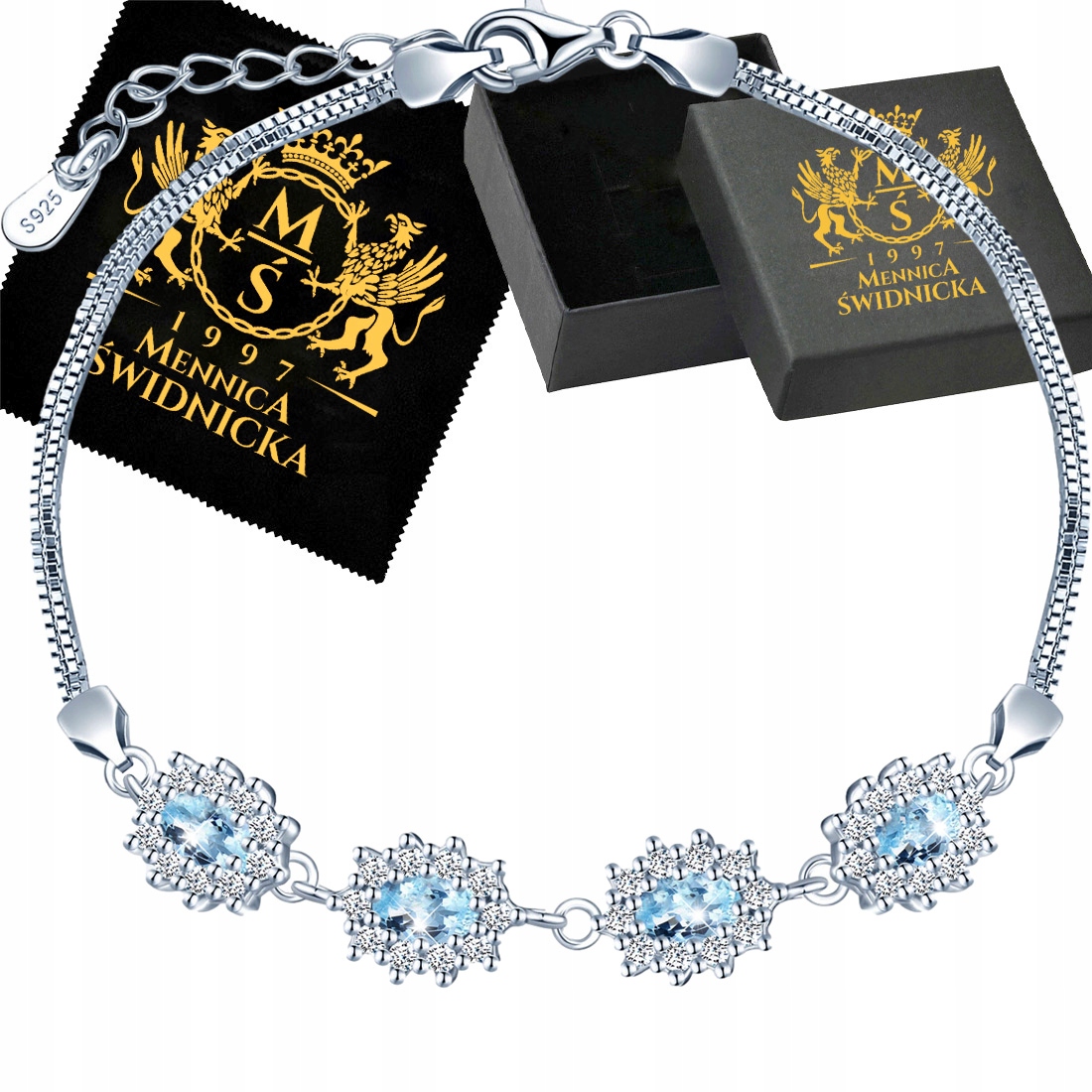 Stříbrný náramek Stříbro 925 Dámská krásná celebrita Dárek pro manželku