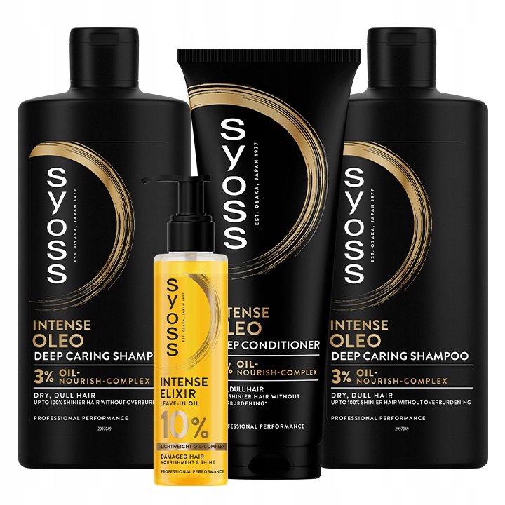 Syoss Oleo Intense Sada pro péči o vlasy Mix 4 ks
