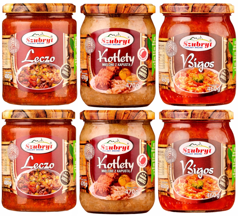 Gotowe obiady w słoiku Bigos Leczo Kotlety