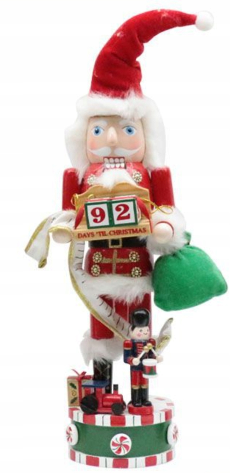 Kalendarz ADWENTOWY DZIADEK DO ORZECHÓW 30CM PREZENT ŚWIĘTA MIKOŁAJ