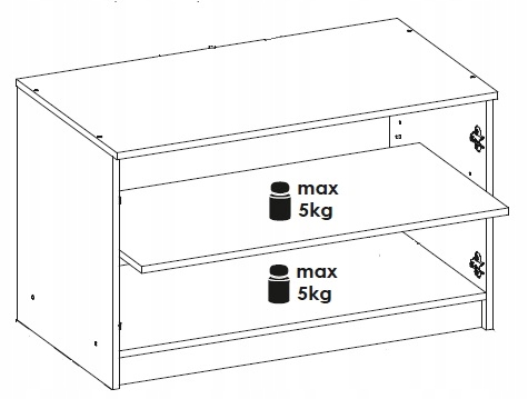 NADSTAWKA DO SZAFY, MONIA GRAFIT, DĄB WOTAN Szerokość mebla 90 cm