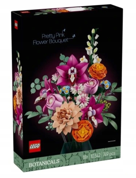 Lego 10342 Icons – Krásná Kytice Růžových Květů