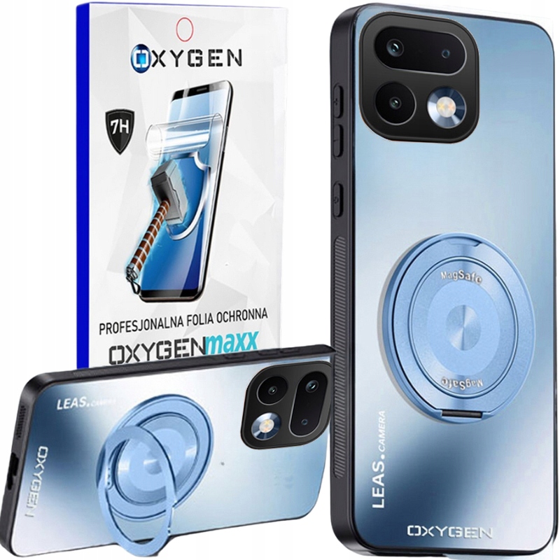 Etui na telefon Oxygen LeaS do Realme 16 Pro Plus +ring Holder|+super Folia