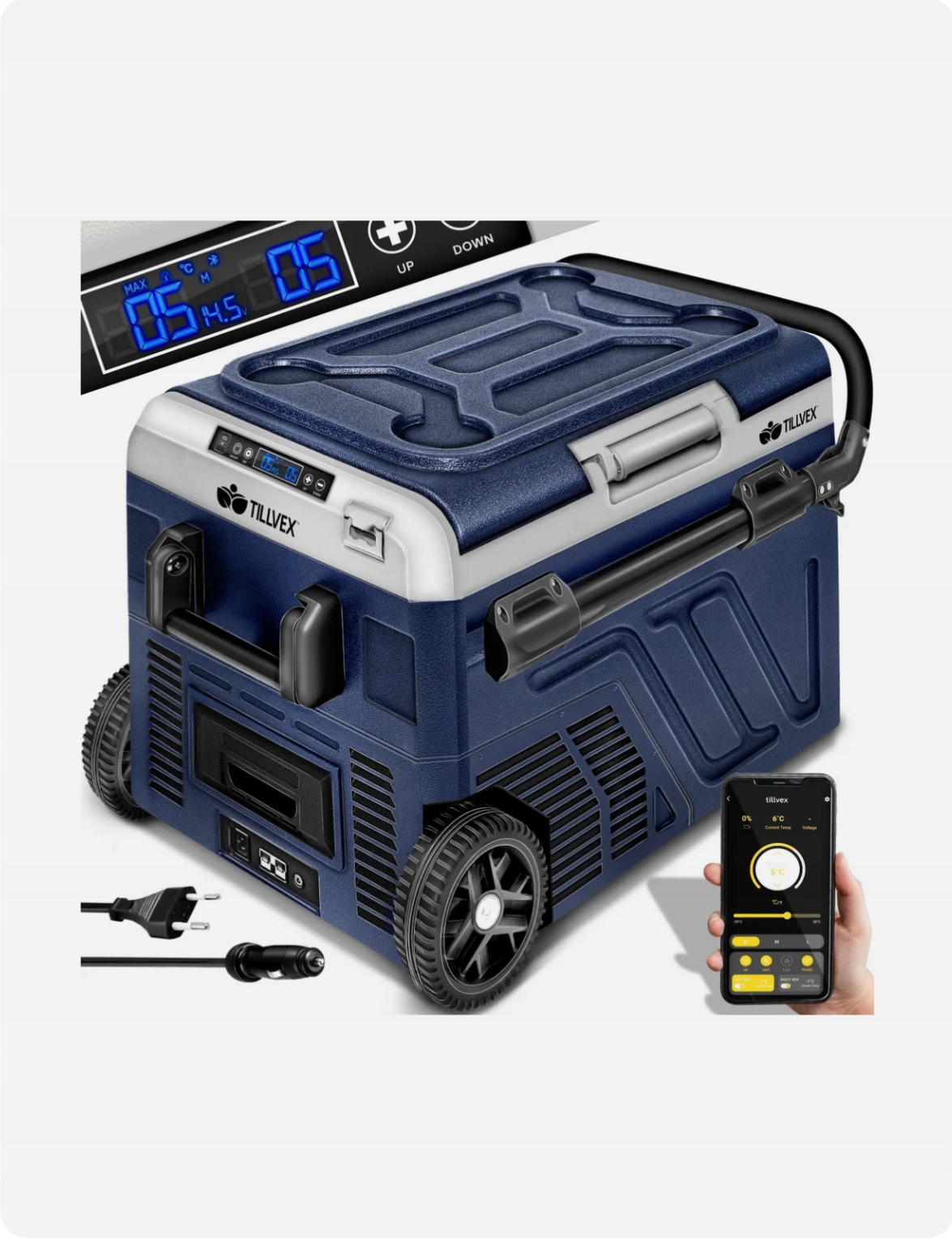 Lodówka Turystyczna zamrażarka chłodziarka akumulatorowa kompresorowa 60L