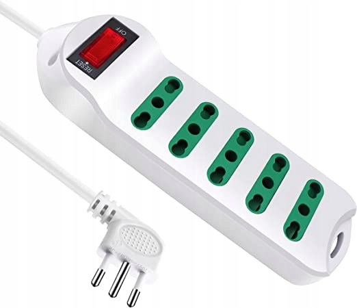 PRZEDŁUŻACZ LISTWA 1,5M TYP WŁOSKI 5 GNIAZD BIAŁY