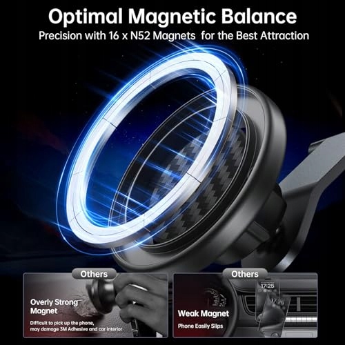 SYNCWIRE Magnetyczny Uchwyt Samochodowy MagSafe na Deskę Rozdzielczą Tesla — miniatura 8