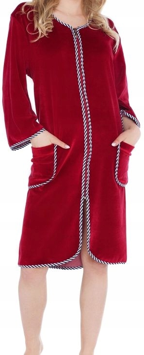 Dámský Župan Kolor Velur Bavlna 80% Zip rukáv 34 značka Polska vel. 2XL